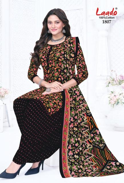 Laado nadiya patiyala vol 18 ikkat cotton dress material wholesale